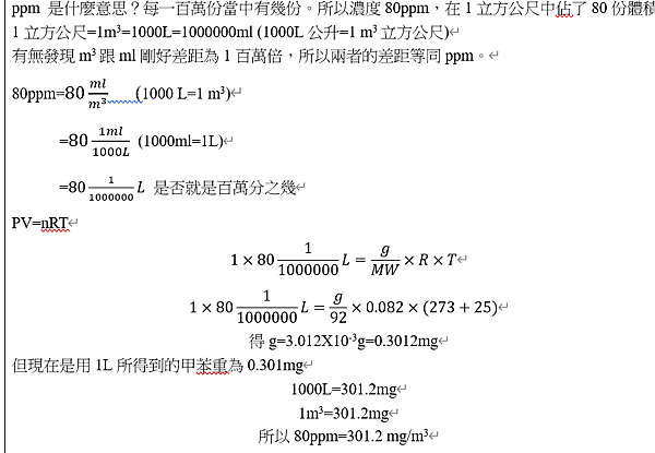Mg M3 Ppm 濃度之單位換算公式 理論加詳解 Certifi的部落格 痞客邦