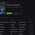 Pop Ballads Playlist