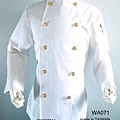 （＊嘉廚服＊）經典金釦主廚服~預購-WA071．制服,白色雙排釦廚師服~台製,手工精細,高棉質布料,舒適耐穿