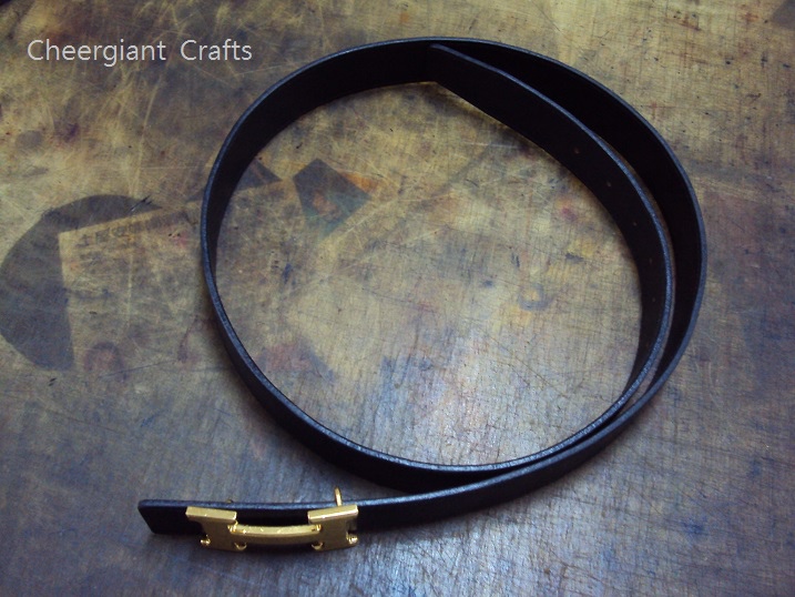 HERMES custom black belt, thick 3.2mm, black calf lining, match stitch. 08