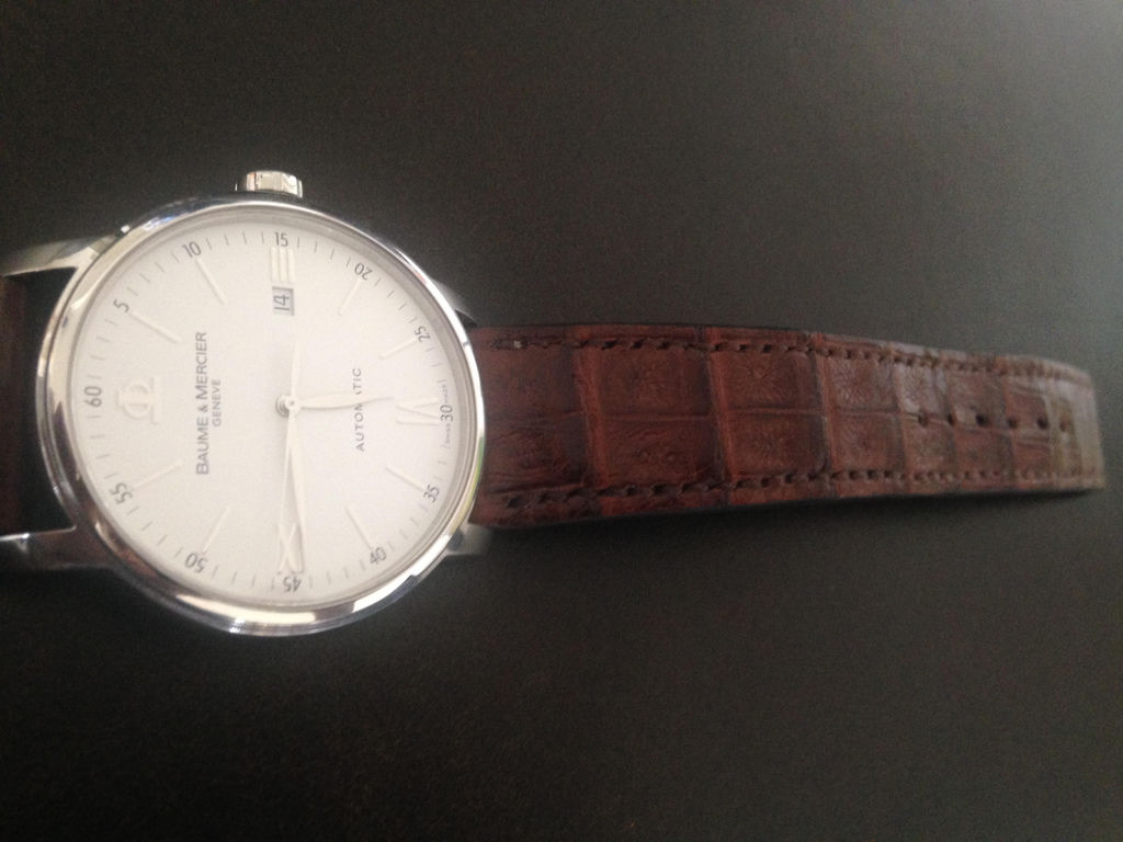 Baume & Mercier Classima brown croco strap. 01