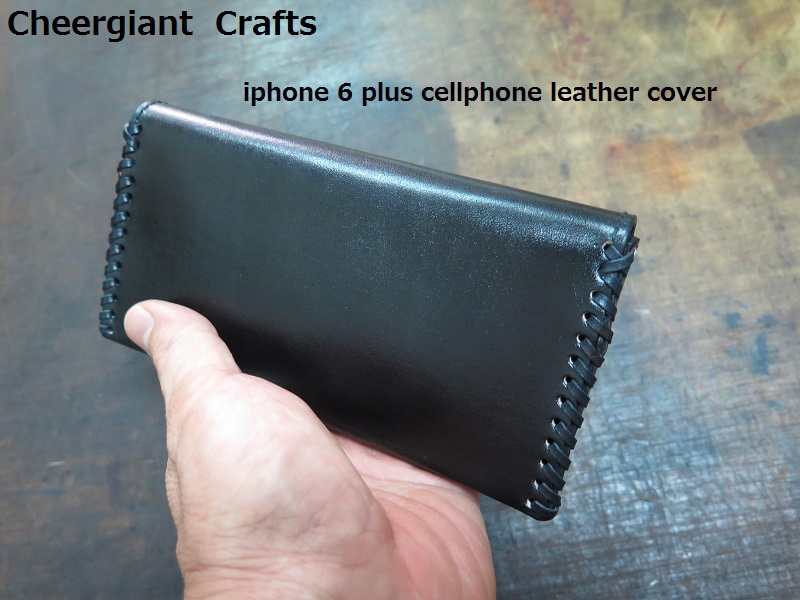 iphone 6 plus cellphone leather cover, 黑色蘋果手機皮套. 03