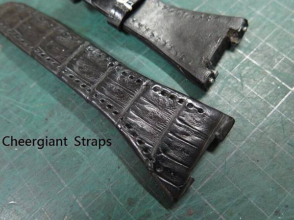 IWC Ingenieur Da Vinci black croco belly strap, hand made producing process. 07 