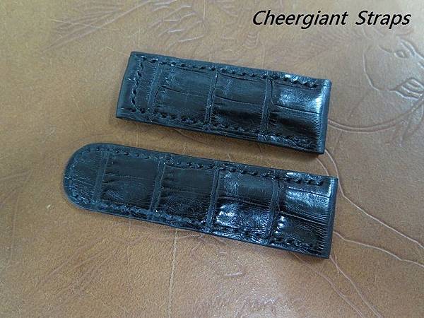 ORIS Big Crown Propilot black padded croco strap,22x20mm,75x60mm,thick 5.0mm taper to 1.4mm.01 .JPG
