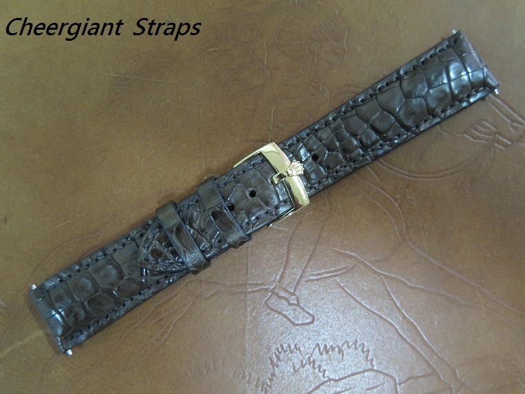 Rolex Day-Date padded brown croco strap,20x18mm,72x112mm,thick 4.5mm taper to2.5mm,match stitch.04.JPG