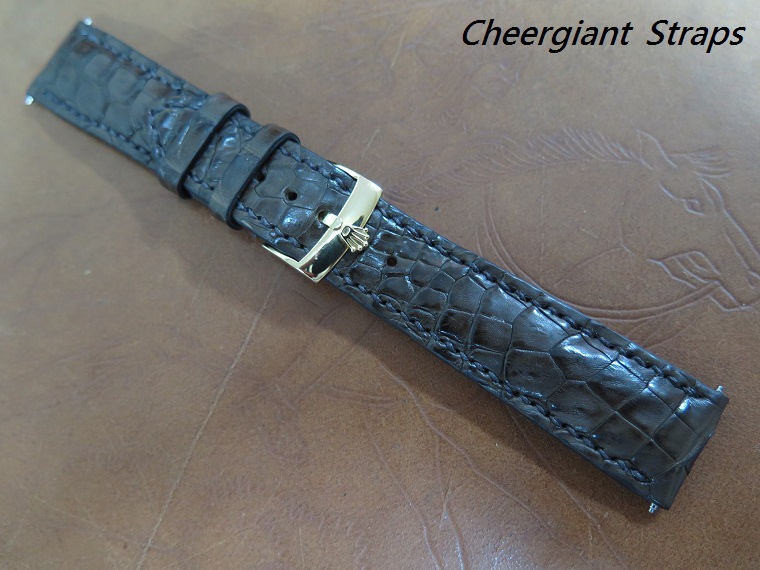 Rolex Day-Date padded brown croco strap,20x18mm,72x112mm,thick 4.5mm taper to2.5mm,match stitch.05.JPG