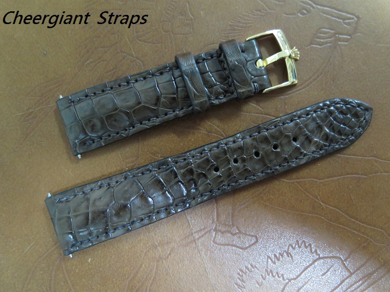 Rolex Day-Date padded brown croco strap,20x18mm,72x112mm,thick 4.5mm taper to2.5mm,match stitch.07.JPG