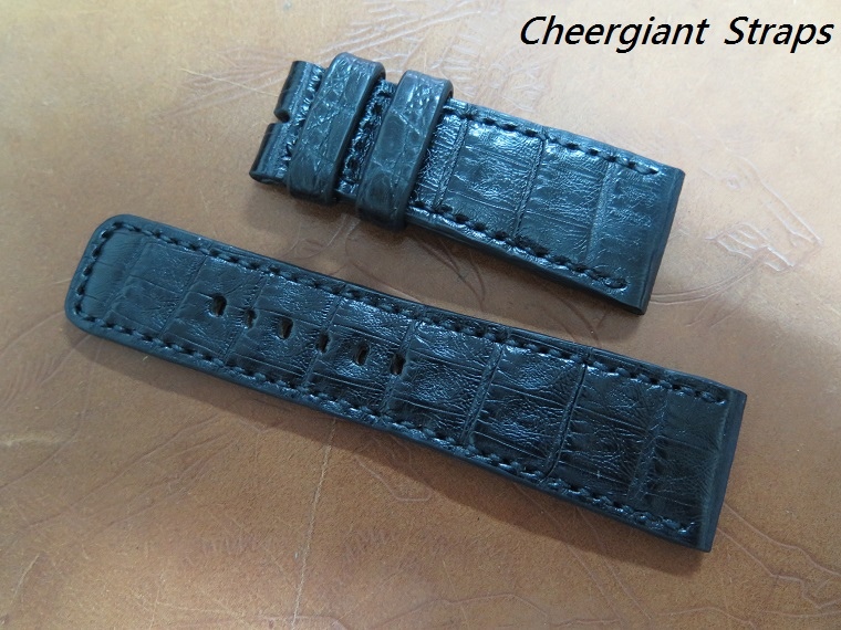 Sevenfriday black croco strap,28x24mm,75x122mm,thick 5.5mm taper to 3.5mm,black stitching.02.JPG