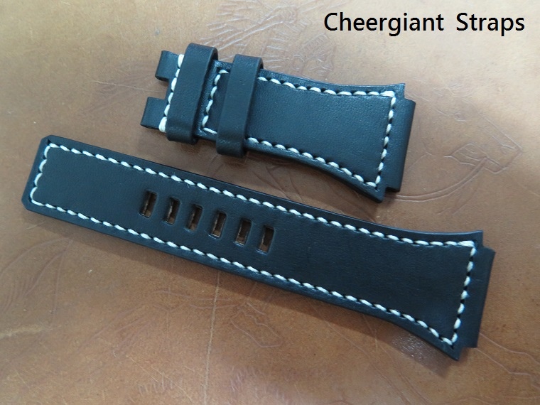 Bell %26; Ross BR-02  ultrasoft black leather strap,26x24mm,75x130mm,thick 5.0mm taper to 4.0mm,cream stitch.01.JPG