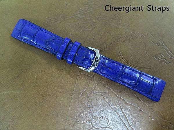 Glashutte padded dark blue crocodile strap,18.8x16mm,70x110mm,thick 5.0mm tapern to 2.3mm,match stitching.06.JPG