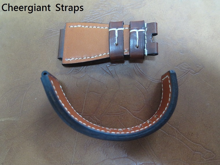 Bell %26; Ross BR-02 brown vintage leather strap,26x24mm,75x125mm,thick 5mm taper to 4.5mm,cream stitching.03.JPG