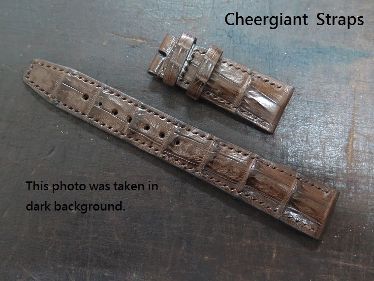 IWC IW3714 padded brown crocodile strap,20x18mm,55x140mm,thick 6.0mm taper to 2.8mm.01 .JPG