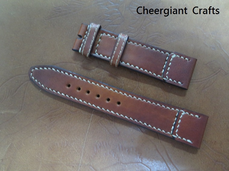 JLC TTR 1931 Fagliano style honey brown vintage leather strap,20x18mm,75x115mm,thick4.5mm taper to 2.5mm.01 .JPG