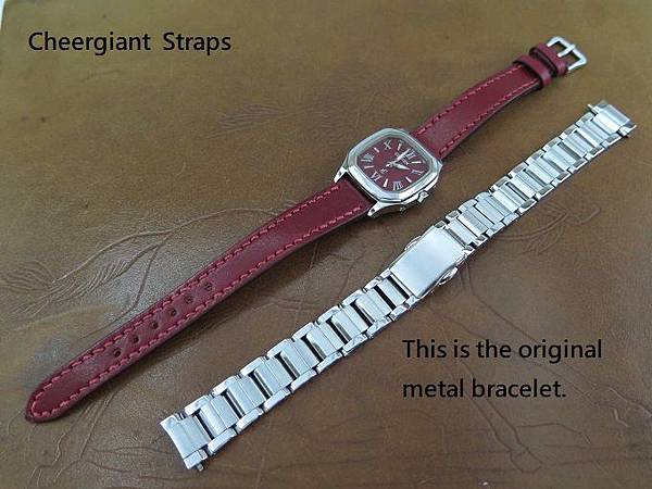 Citizen red leather strap, 14x10mm, 70x110mm, thick 2.8mm taper to 2.2mm, red stitching.06.JPG