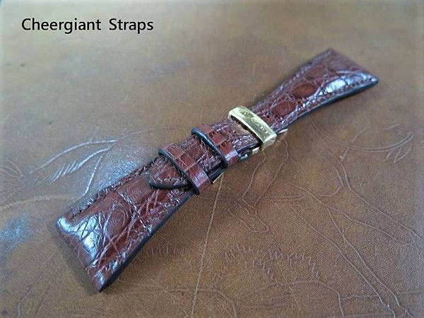 Bvlgari Assioma Burgundy  crocodile strap, 28.6x15.6mm, 68x115mm,thick 5.5mm taper to 2.0mm, match stitching.03.JPG