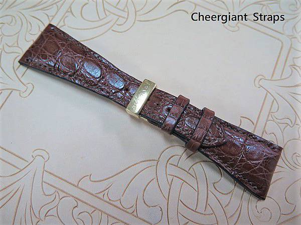 Bvlgari Assioma Burgundy  crocodile strap, 28.6x15.6mm, 68x115mm,thick 5.5mm taper to 2.0mm, match stitching.01   .JPG