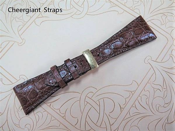Bvlgari Assioma Burgundy  crocodile strap, 28.6x15.6mm, 68x115mm,thick 5.5mm taper to 2.0mm, match stitching.02.JPG