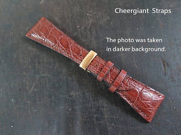 Bvlgari Assioma Burgundy  crocodile strap, 28.6x15.6mm, 68x115mm,thick 5.5mm taper to 2.0mm, match stitching.09.JPG