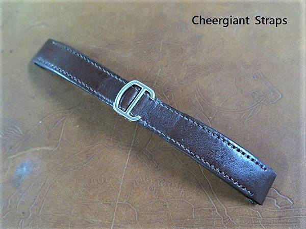 Cartier Roadster dark brown leather strap, 20x18mm, 115x115mm, thick 7.0mm taper to 1.4mm. 10.JPG