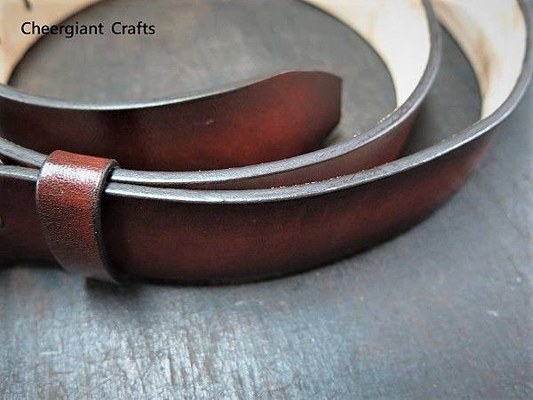 Hand carved horse belt buckle brown vintage leather belt, width 3.0cm, 36 inch waist size. 05.JPG