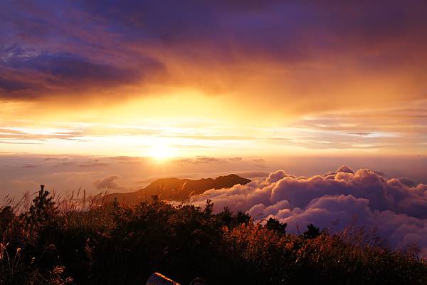 下班巧遇的夕陽系列