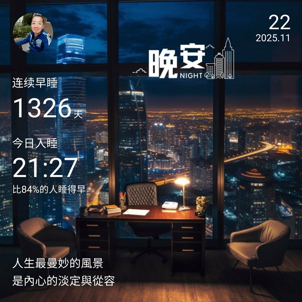 晚安打卡圖,2025.11.22,人生最妙的風景,是內心的淡定與從容 晚安打卡圖,2025.11.22,人生最妙的風景,是內心的淡定與從容