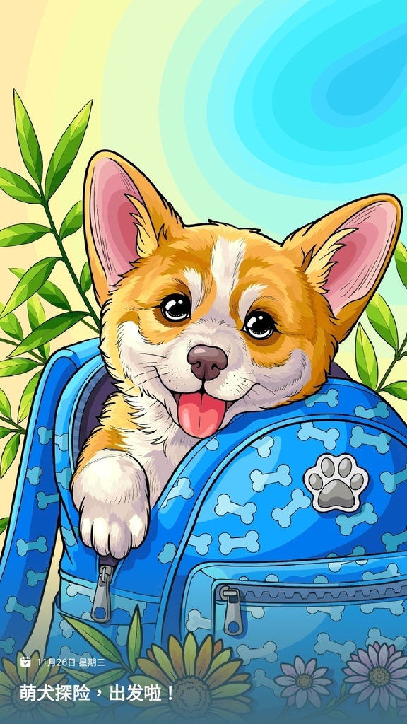 數字填色（Paint by Number），2025.11.26，萌犬探險，出發啦！