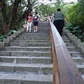 步上這個長長階梯，就到達黃金館、本山五坑，腳雖然很酸還是得爬