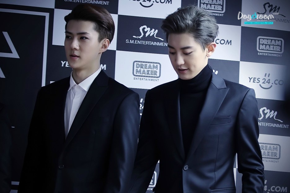 150308 엑소 2번째 단독콘서트 기자회견 세훈 찬열1