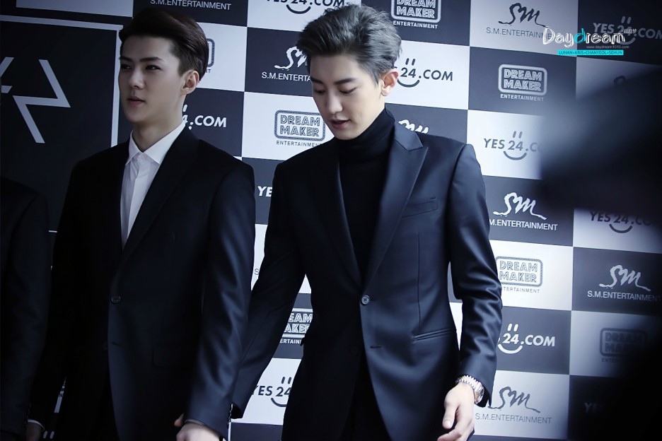 150308 엑소 2번째 단독콘서트 기자회견 세훈 찬열2