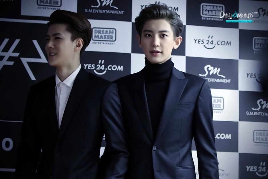 150308 엑소 2번째 단독콘서트 기자회견 세훈 찬열3