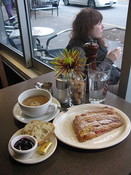 Pastry and coffee