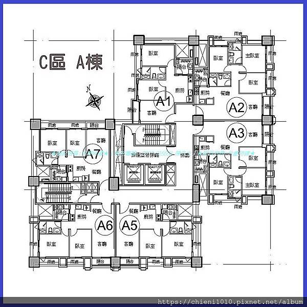 k11新竹東區介壽段-安康社區重劃區開發案太睿建設C區寶睿第苑A棟-標準層平面配置圖.jpg