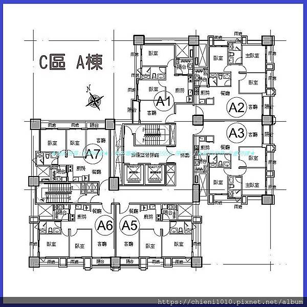 k11新竹東區介壽段-安康社區重劃區開發案│太睿建設C區寶睿第苑A棟-標準層平面配置圖.jpg