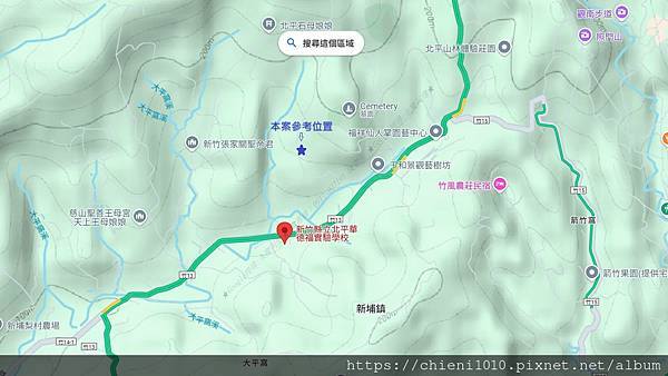k11交通圖-新埔鎮北平段丙建244坪+農地302坪山坡地保育區近華德福實驗學校_北平段868,869地號.jpg