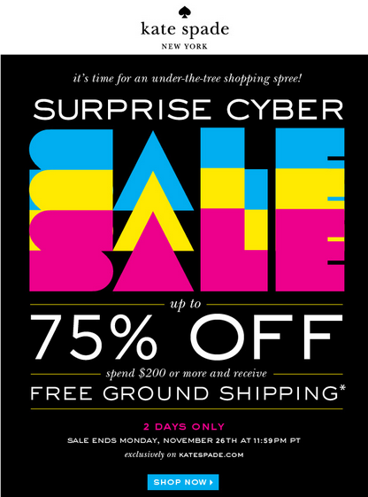 surprise cyber sale, starts now! save up to 75%, for two days only - chihlingwang0105@gmail.com - Gmail