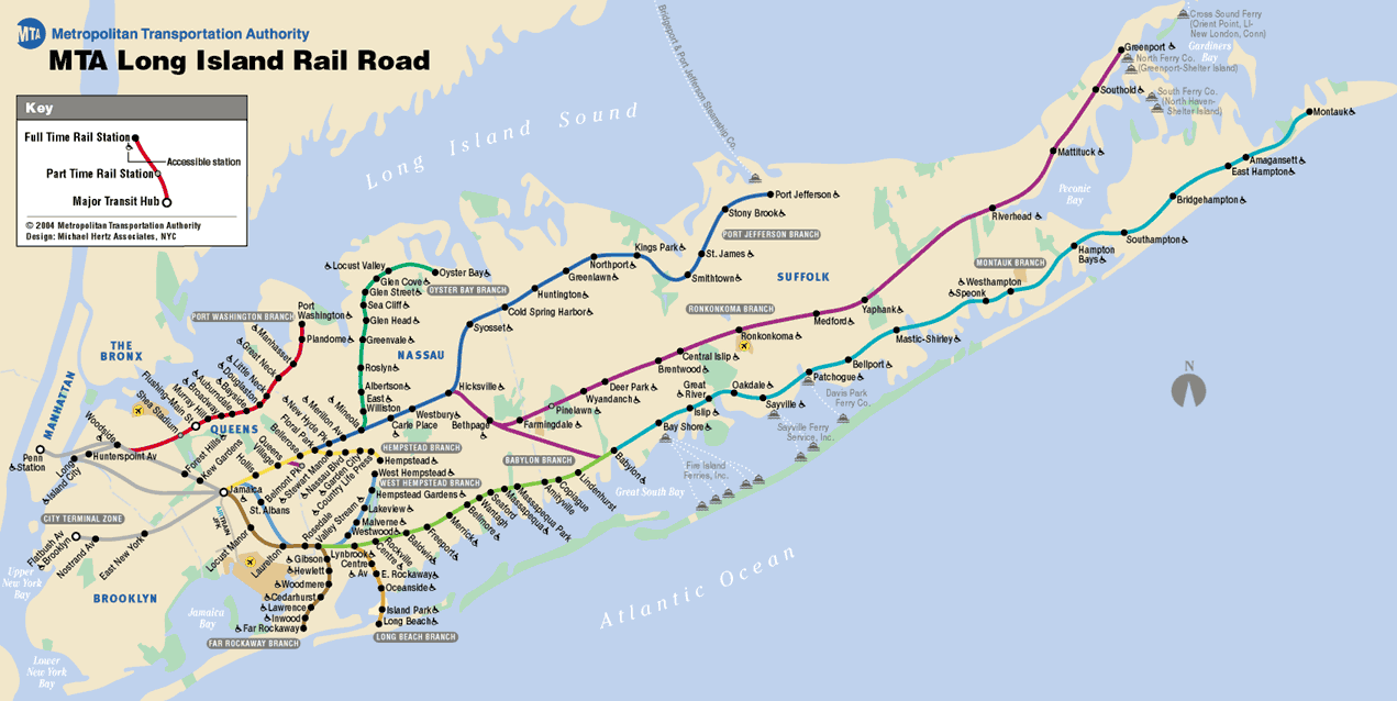 Long Island Rail Road Map