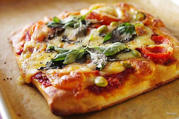 素蔬食方型薄片披薩