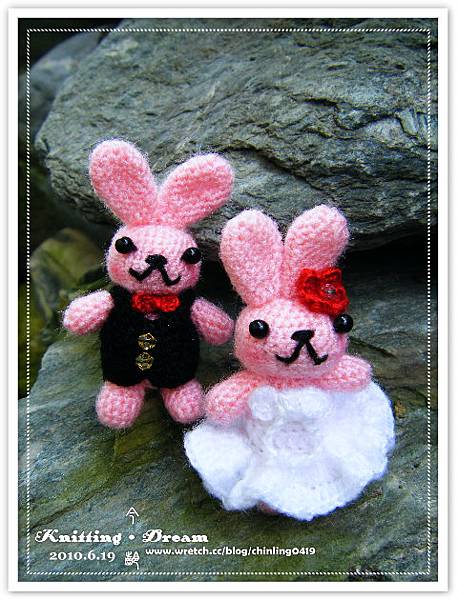 粉紅兔．婚禮娃娃
