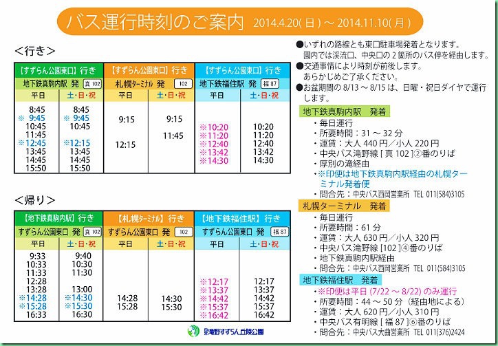 bus timetable for susuran