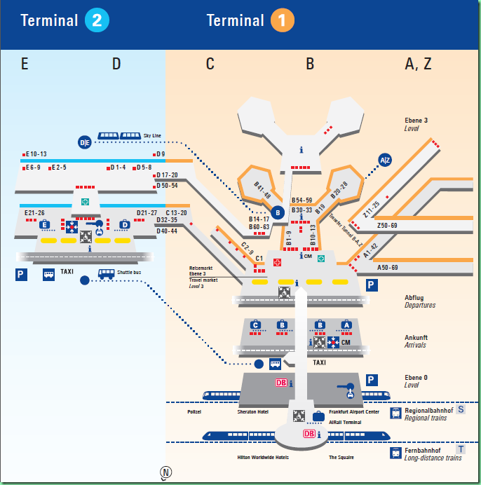法蘭克福機場平面圖