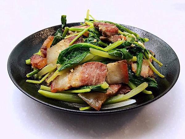 20181006-鹹豬肉炒芥藍 20181006-鹹豬肉炒芥藍