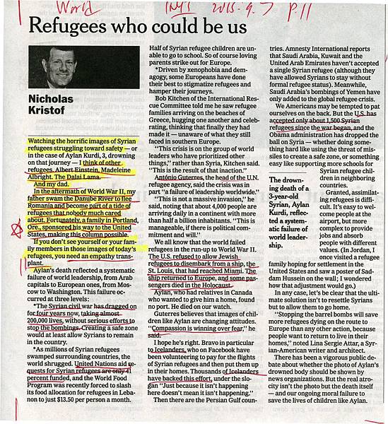 20150907 Refugees who could be us 20150907 Refugees who could be us