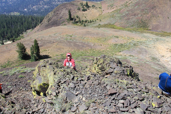 B6.Ebbetts Peak climbing with hands and feet.jpg