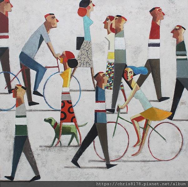 2019-11457-08_狄迪耶·魯倫索 Didier Lourenço_小綠狗 Perro verde_油畫 oil on canvas_100x100cm_50正方_sm_2018.JPG