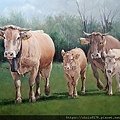 20211185705_庇里牛斯山牛群_Pyrenean Cows_油畫_Oil on canvas_100x81cm_40F_動物_尤倫斯·達內斯_Llorens Danes_西班牙_2019.jpg