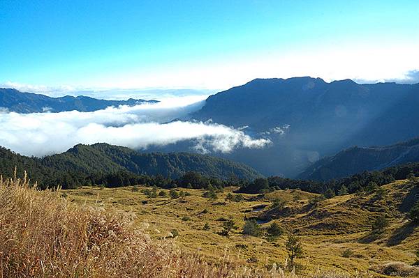 合歡山莊前的風景