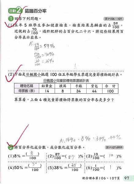 21五下 比例與百分率 數習作訂正 許誠恩 楊老師的部落格 痞客邦