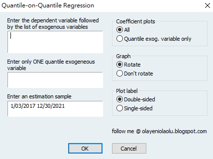 [Eviews] QQR: Quantile-on-Quan