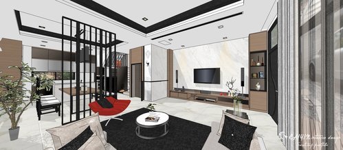 台中室內設計 居家裝潢 系統櫃 電視櫃  玄關設計 餐廳設計 (1).jpg